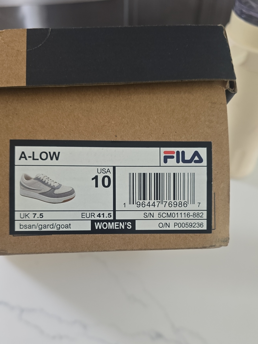 New FILA A-LOW Women's Sneakers in Light Gray and White